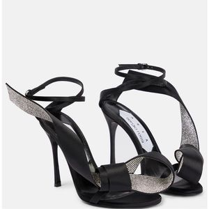 Authentic- AREA- Sergio Rossi Black and Silver Heels